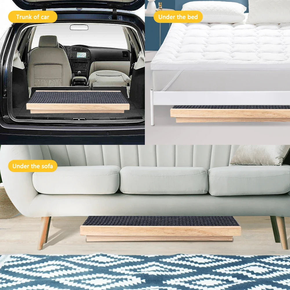 Small Dog Ramp for Couch Bed Car Folding Portable Pet Ramp for Cats Adjustable Height